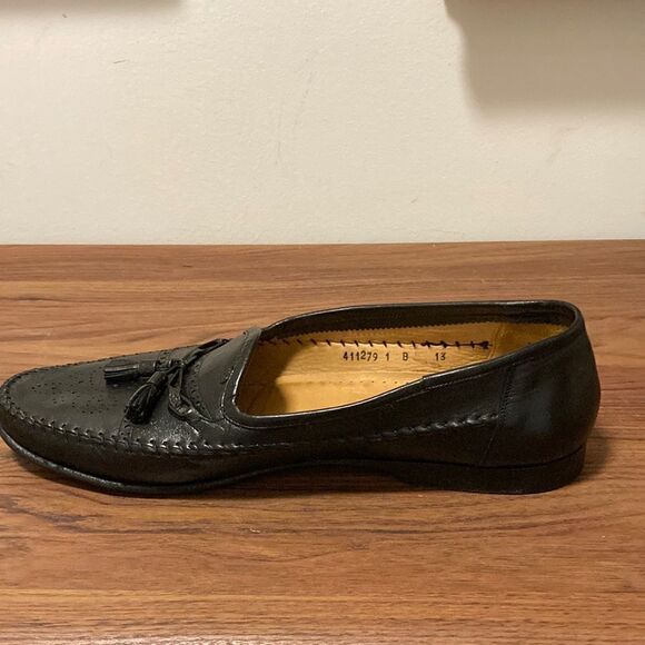 Santoni Mens Forester Black Kiltie Tassel Loafer Slip On Moccasin. Size 13 B. - Picture 3 of 8